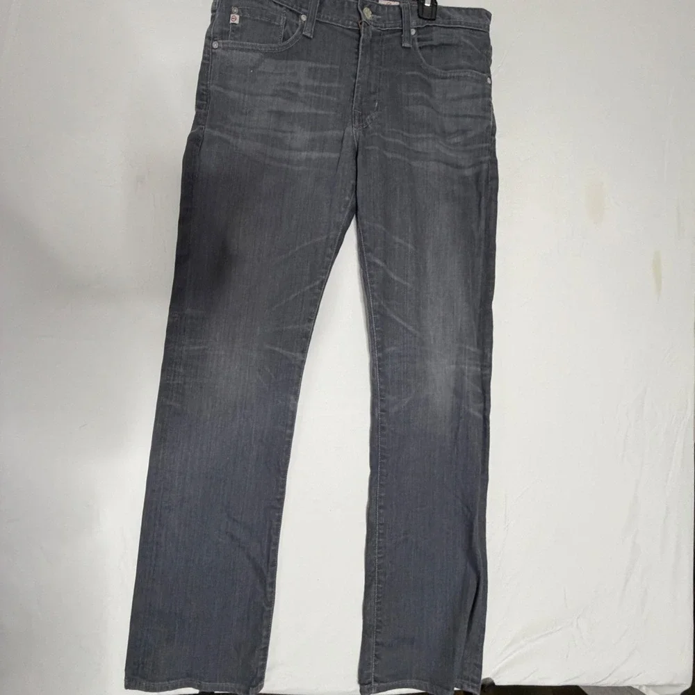 AG Adriano Goldschmied Protege Straight Leg Mens Jeans Charcoal Gray Size 36x32
